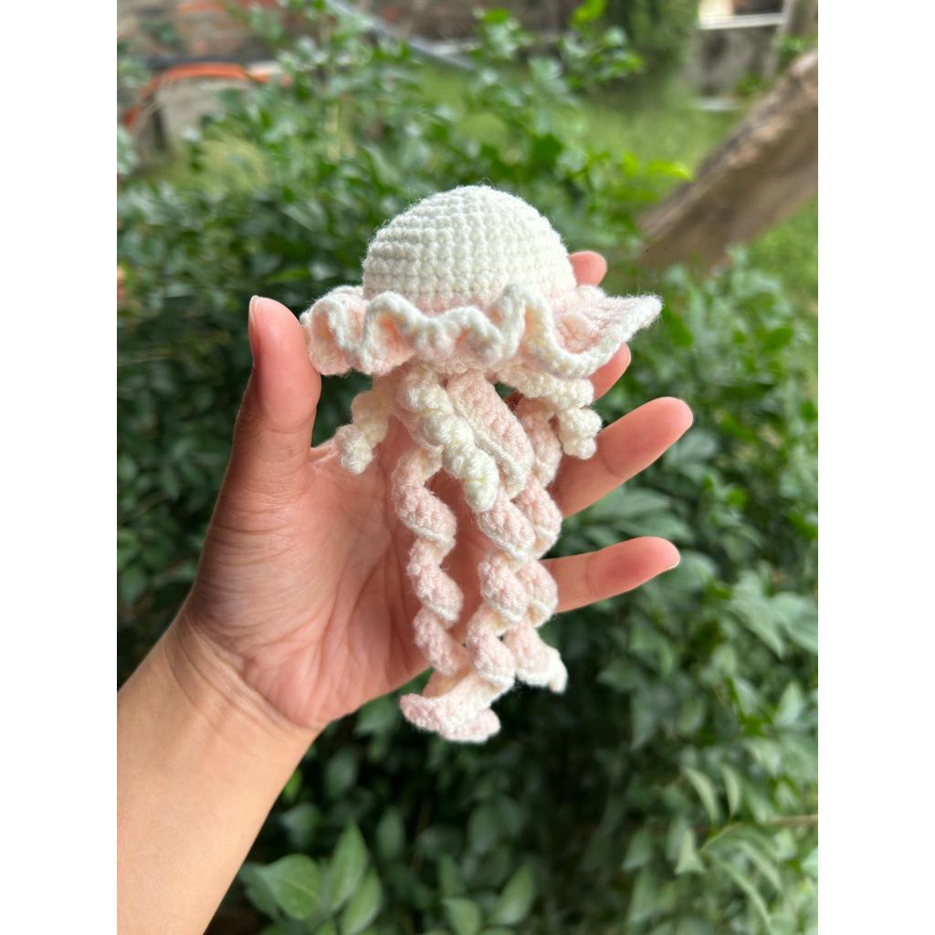 móc khoá len con sứa, bạch tuộc