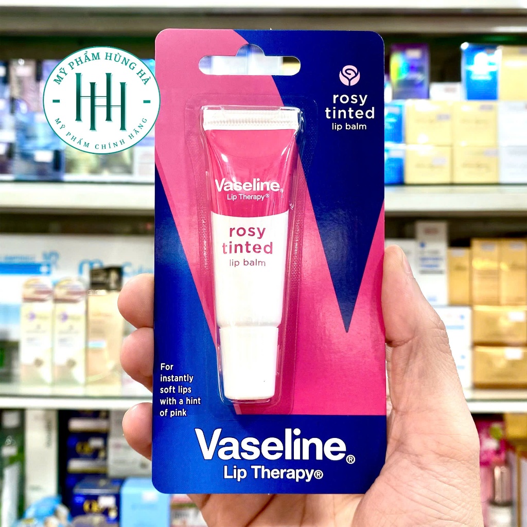 Son Dưỡng Môi Vaseline Hồng Xinh 10G, Dưỡng Môi Vaseline, Làm Mềm Môi, Dưỡng Ẩm, Màu Hồng Nhẹ
