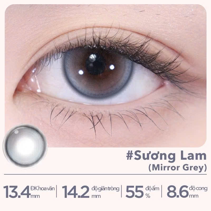 [Pass KOC][NEW Seal] ￼#sương lam 0D Set 10 chiếc kính áp tròng Moody, 14.2mm lens 1 ngày thuộc bộ sư