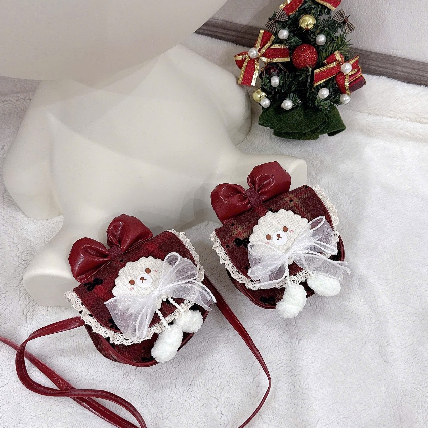 Túi xách nữ túi mini kitty đeo chéo vải dạ xinh kết hợp da pu dáng nhỏ đẹp thời trang PK 987