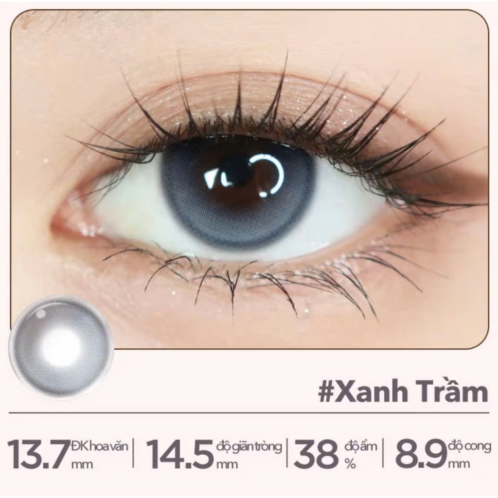 [Pass KOC][NEW Seal] #xanh trầm 0D￼[lens moody 6 tháng - 02 chiếc] Kính áp tròng 6 tháng moody