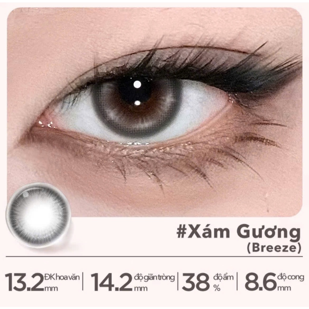 [Pass KOC][NEW Seal] ￼#Breeze 0D Set 2 chiếc kính áp tròng Moody 14.2mm JAZZ LIGHTYEAR lens 1 ngày t