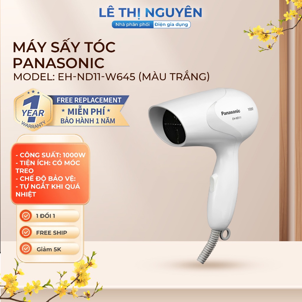 Máy sấy tóc Panasonic EH-ND11-W645 - MÀU TRẮNG/EH-ND11-A645 - MÀU XANH