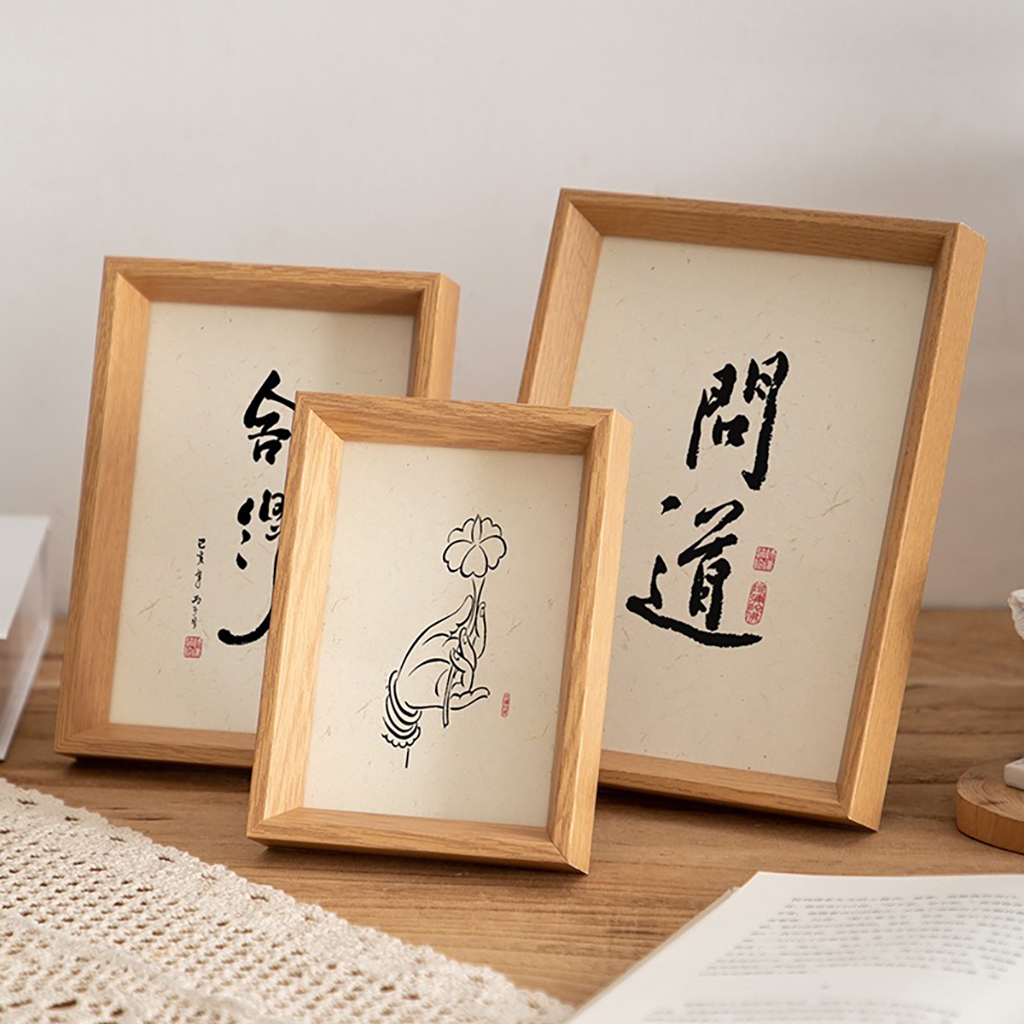Khung Ảnh Để Bàn hoặc Treo Tường Trưng Bày Bằng Khen, Tranh Thư Pháp (kích thước A4, A5) KA13