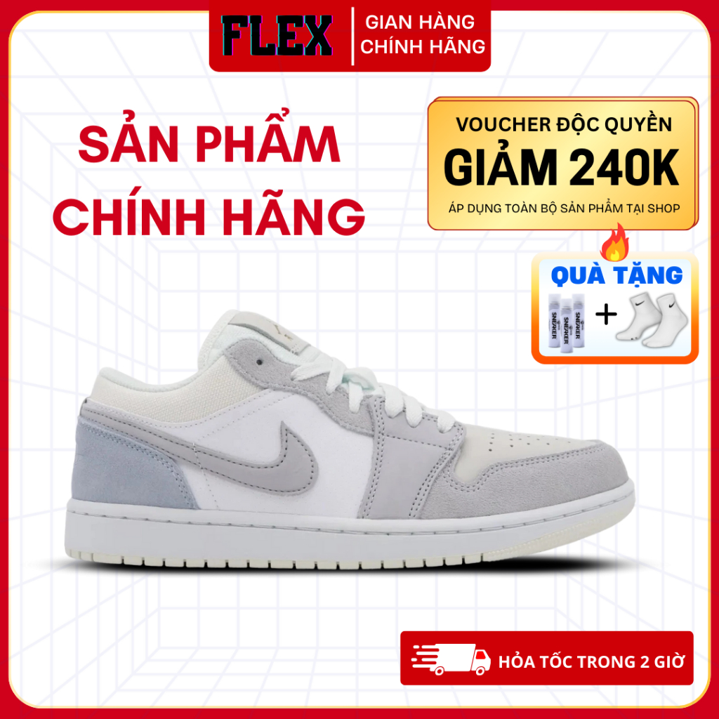 Giày Sneaker Air Jodan 1 Low ‘Paris’ CV3043-100 chính hãng FLEX SHOES