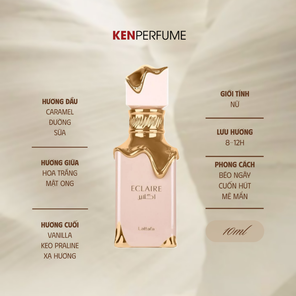 10ML Lattafa Eclaire | Nước Hoa Nữ | Ken Perfume