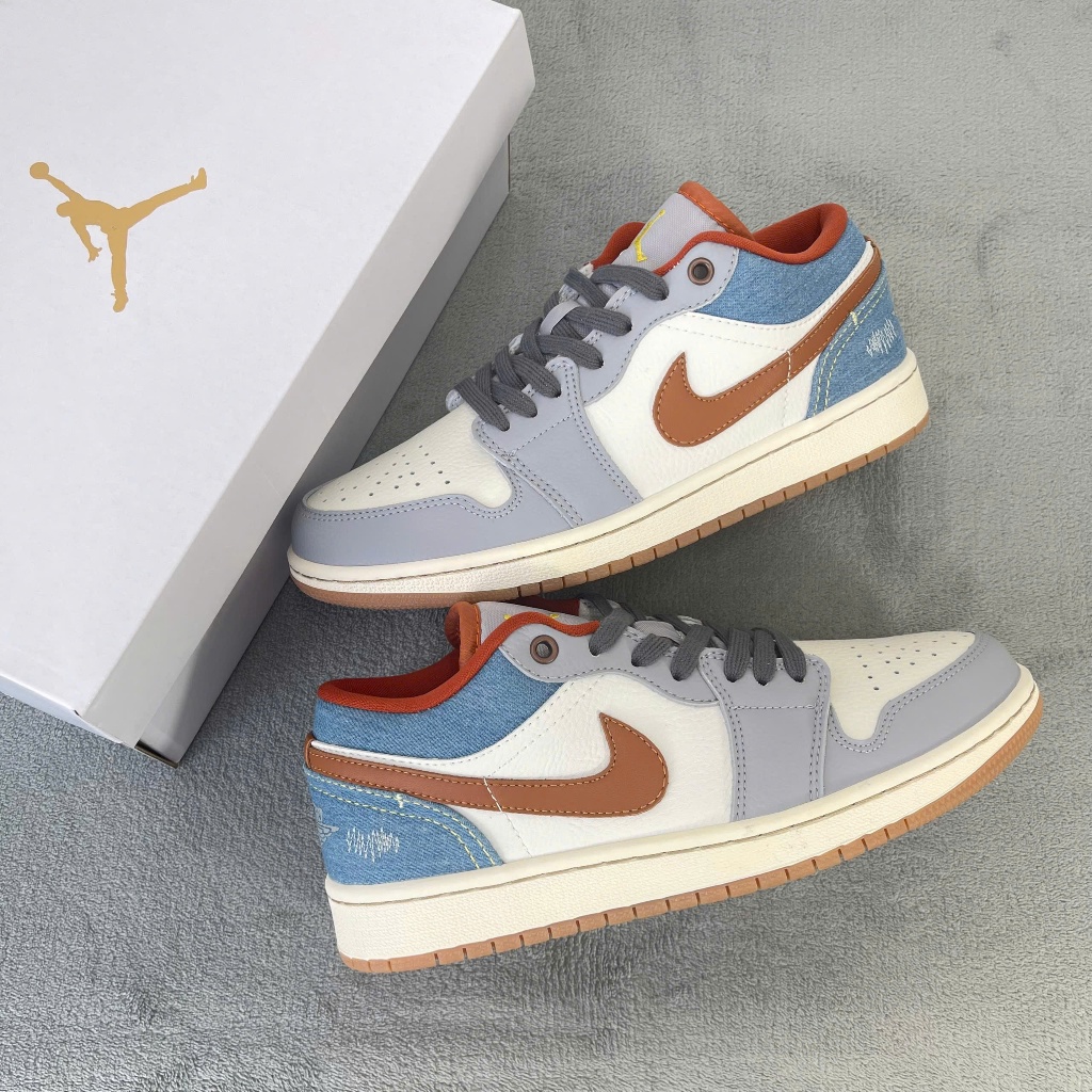 Giày Nike Air Jordan 1 Low Phantom – Sneaker Nam Nữ JD1 Xanh Denim Kem Best Quality