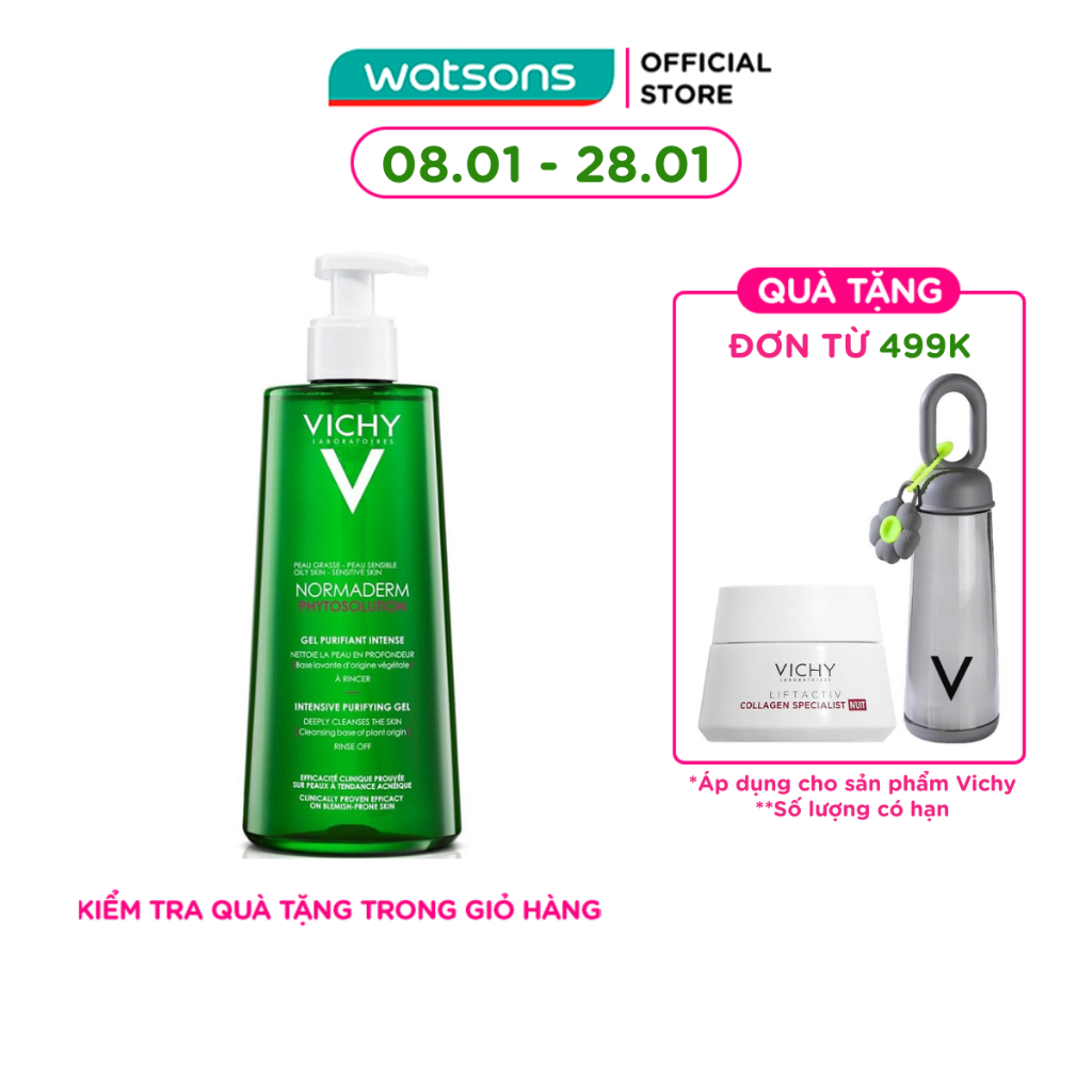 Gel Rửa Mặt Vichy Normaderm Phytosolution Làm Sạch Sâu Và Giảm Bã Nhờn 400ml