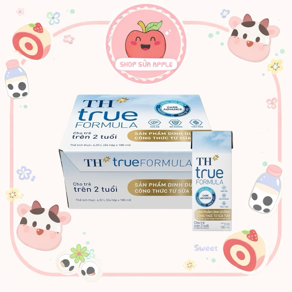 Thùng 24 Hộp Sữa Tươi Dinh Dưỡng TH TRUE FORMULA 180ML
