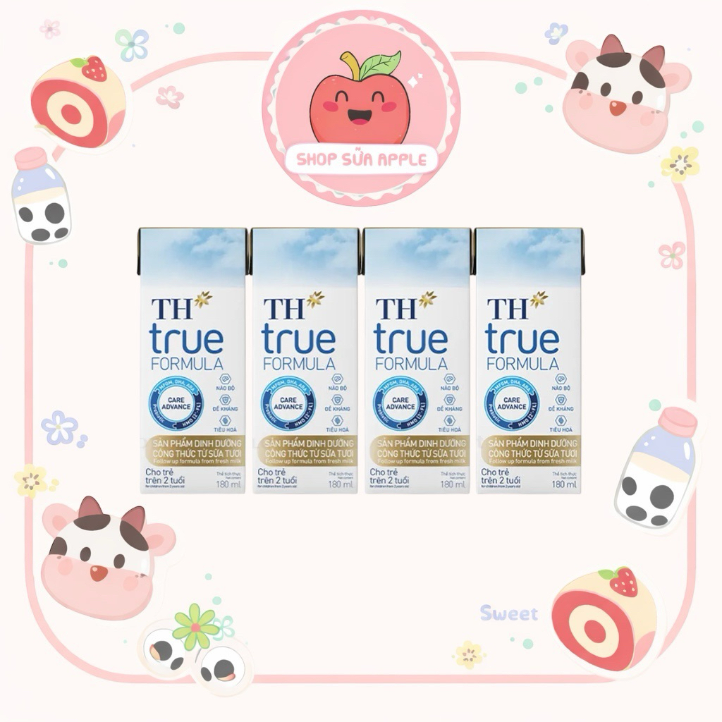 Lốc 4 hộp Sữa tươi dinh dưỡng Th true Milk Formula