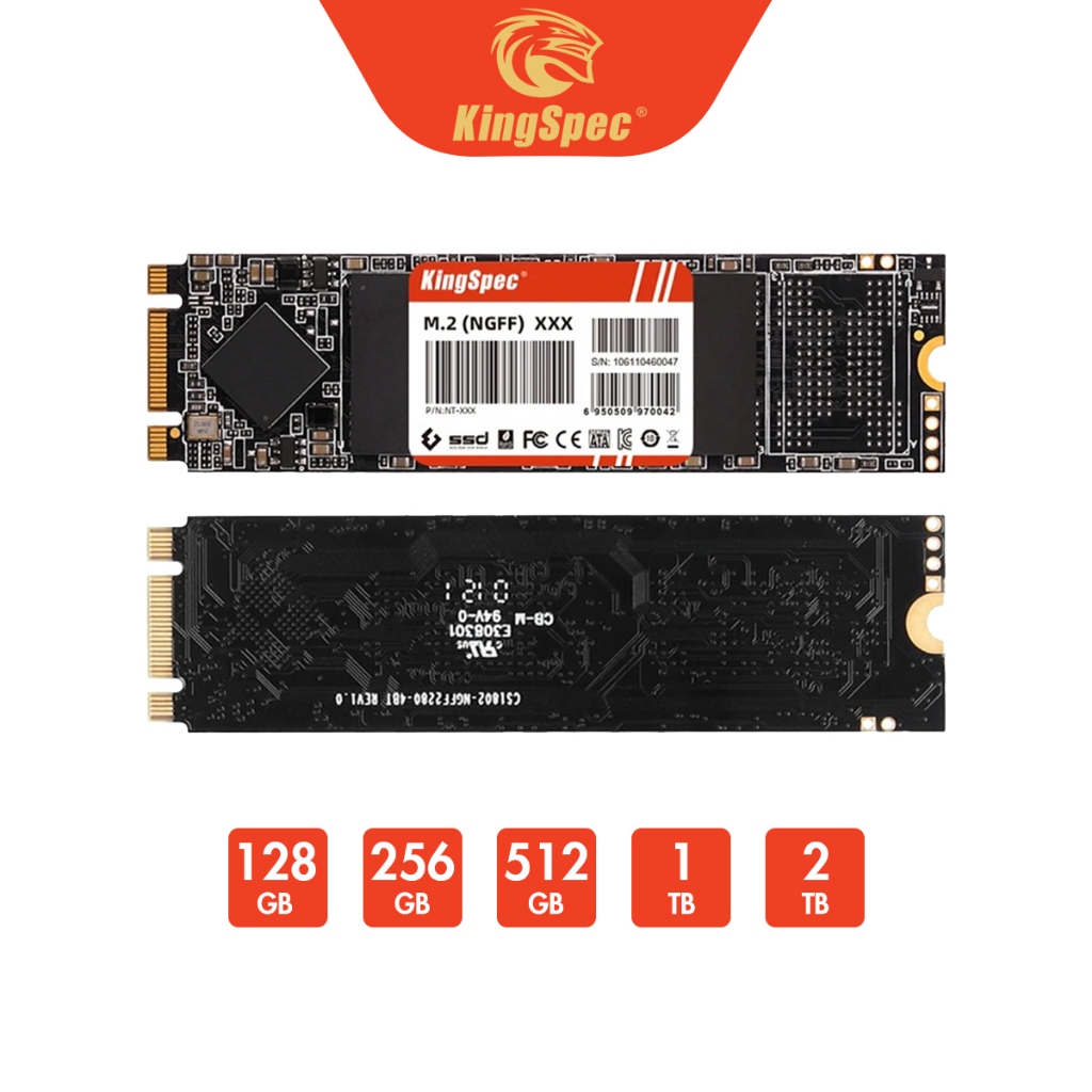 Ổ cứng SSD KingSpec M2 SATA3 128GB / 256GB / 512GB / 1TB / 2TB  [ NT-Series ]  - Hàng Chính Hãng