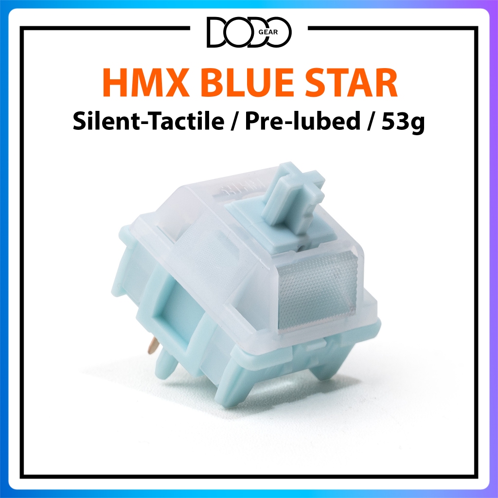 Switch HMX Blue Star 5 PIN Silent Tactile 53g công tắc bàn phím Switch HMX Blue Star DoDo Gear