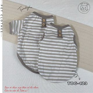 TDG118 - ÁO THÚ CƯNG - ÁO CHÓ MÈO HỌA TIẾT SỌC MÀU TÔNG HÀN QUỐC