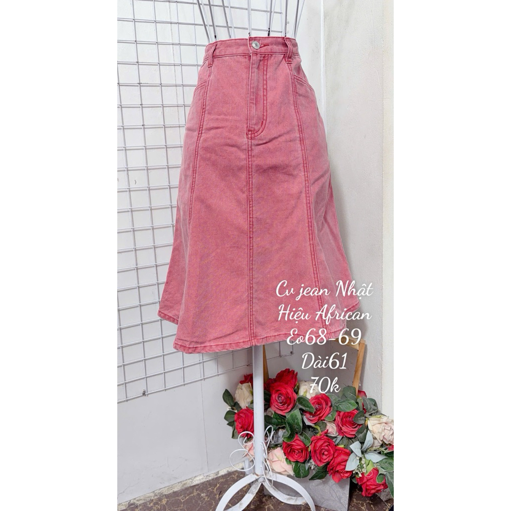 Chân váy jean Nhật hiệu African