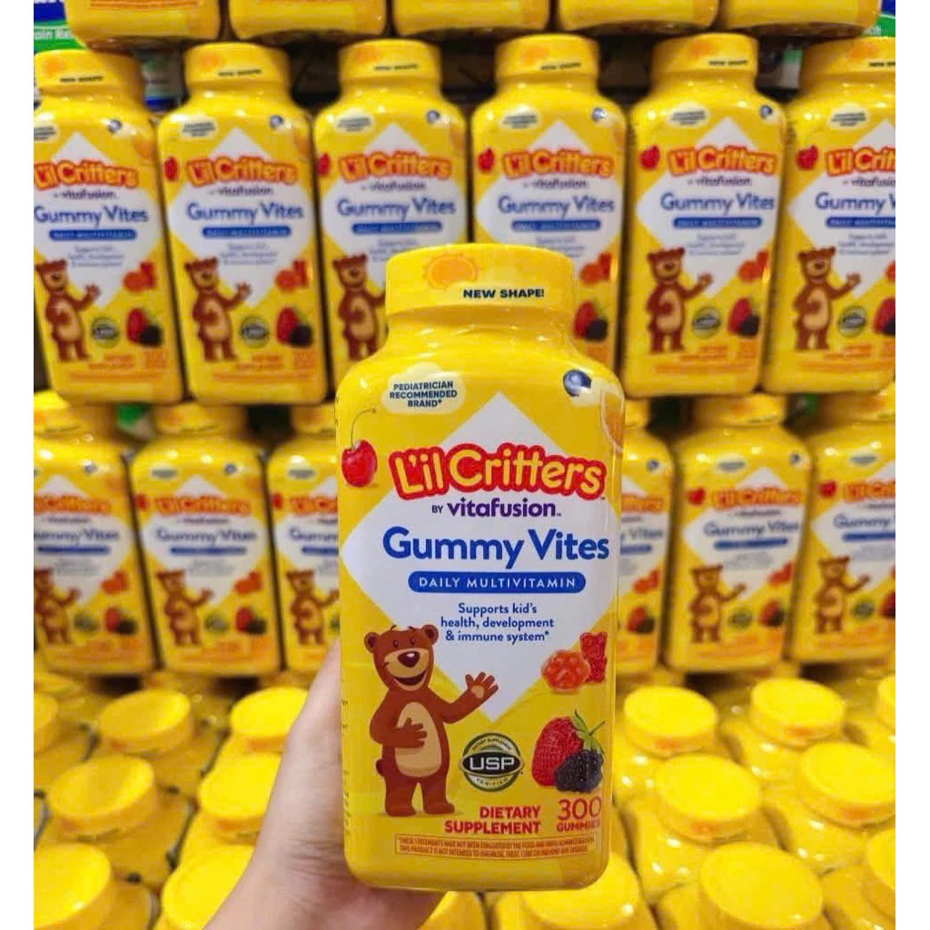Kẹo dẻo gấu cho trẻ em Gummy Vites by Vitafusion Vitamin tổng hợp L'il Critters daily Mutivitamin 30