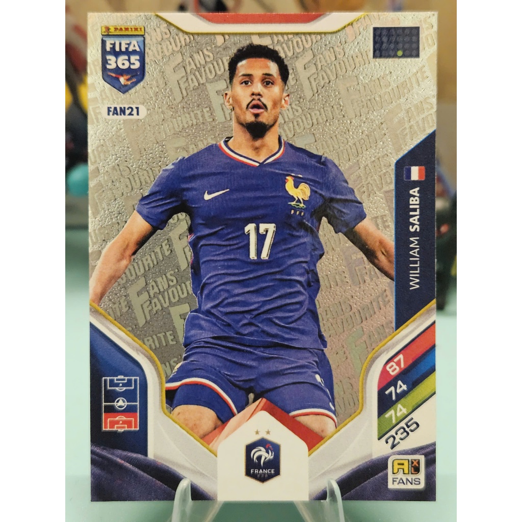 Thẻ FAN FAVOURITE William Saliba Panini Fifa 365 2025/2026 (France) (25/26) (Bóng Đá)