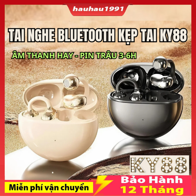 Tai nghe KY88 / KY5 / KY8 Kẹp tai không dây Bluetooth 5.4 với cầu điều khiển cảm ứng Thiết kế tai ng