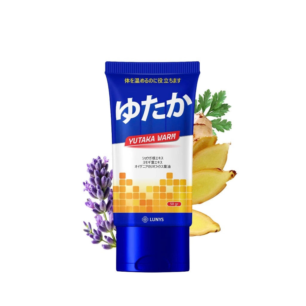 Kem Làm Ấm Cơ Thể YuTaKa, Cải Thiện Nhức Mỏi Cơ Thể & Xương KhớpL- Chiết Xuất Gừng, Ngãi Cứu, Dầu Đinh HươLàm- 50gram