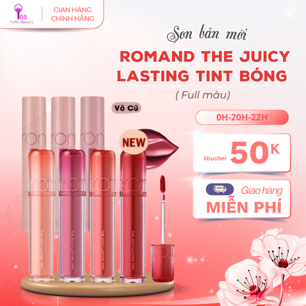 Son Romand The Juicy Lasting Tint bóng ( Full màu)  -YONA BEAUTY Date 2028
