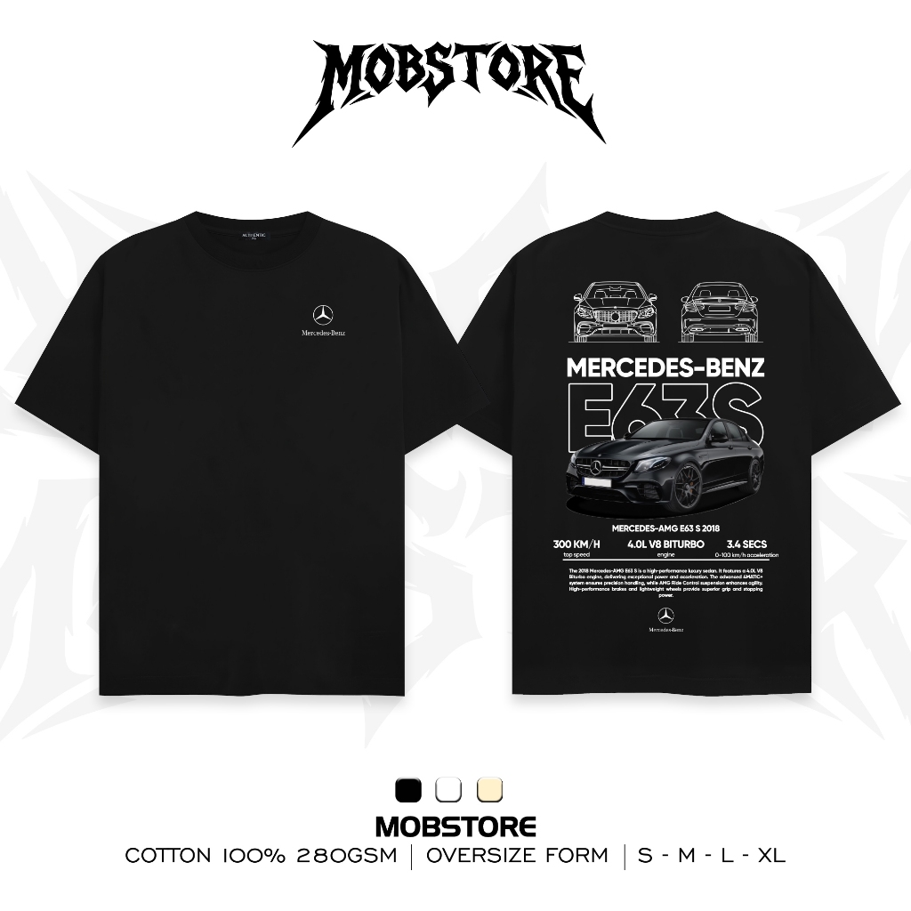 Áo Thun Mercedes E63S Form Rộng Unisex Cotton Cao Cấp Dày Dặn - MOB STORE