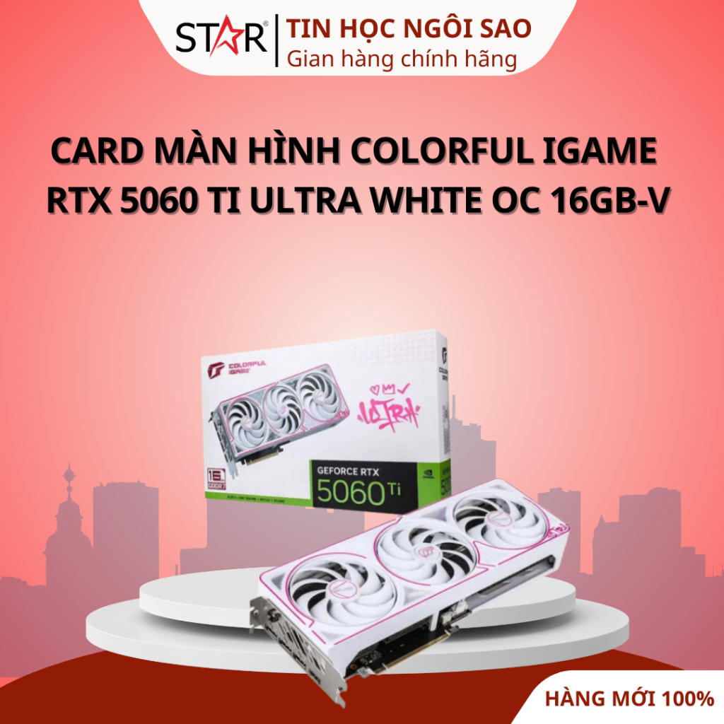 Card Màn Hình Colorful iGame RTX 5060 Ti Ultra White OC 16GB-V - Bảo hành 36 tháng