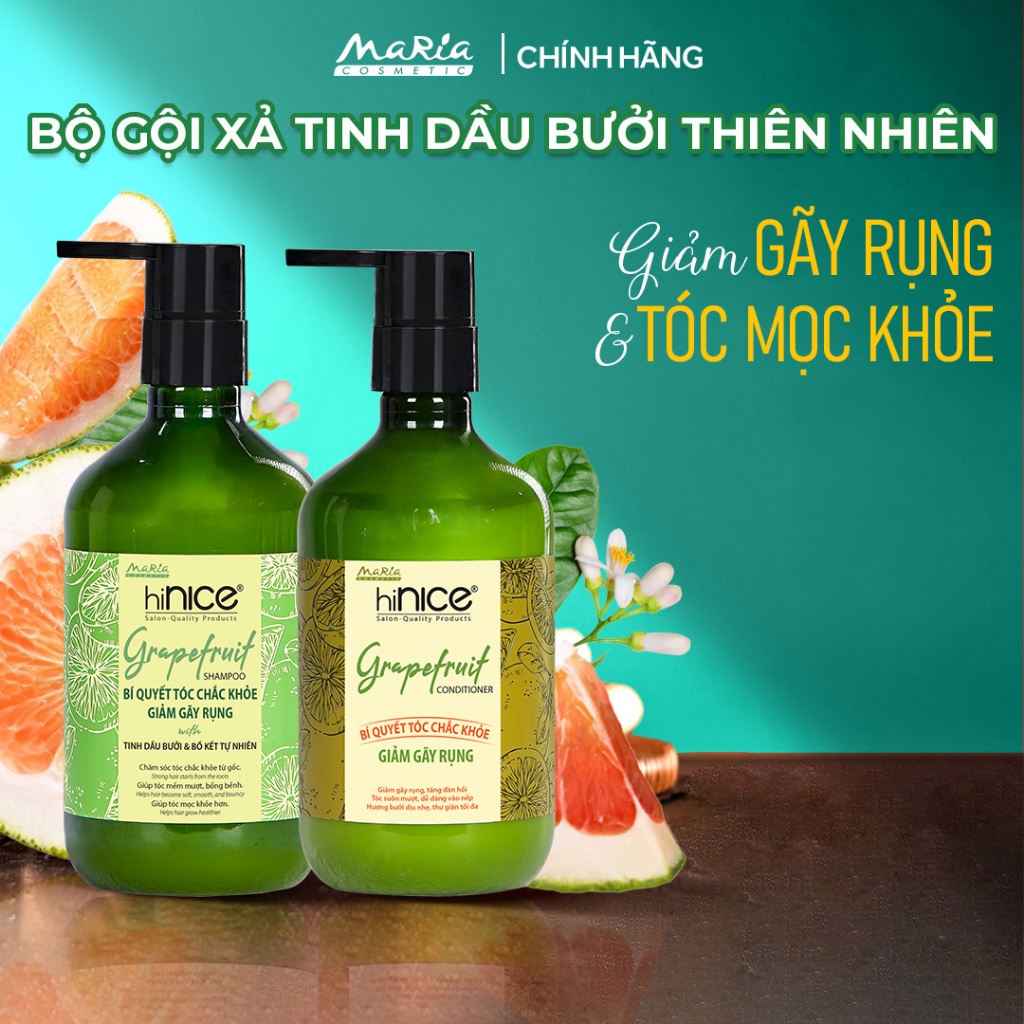 Bộ Gội Xả Tinh Dầu Bưởi Thiên Nhiên hiNICE Grapefruit Dành Cho Tóc Gãy Rụng