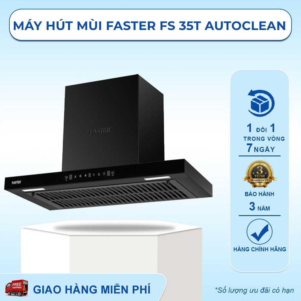 [Chính Hãng] Máy Hút Mùi Tự Động Làm Sạch Faster FS 35T Autoclean