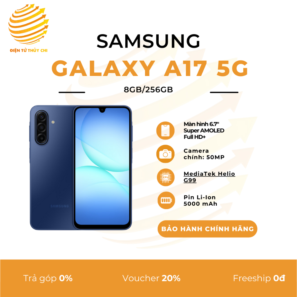 Điện thoại Samsung Galaxy A17 5G 8GB/256GB - Hàng Chính Hãng