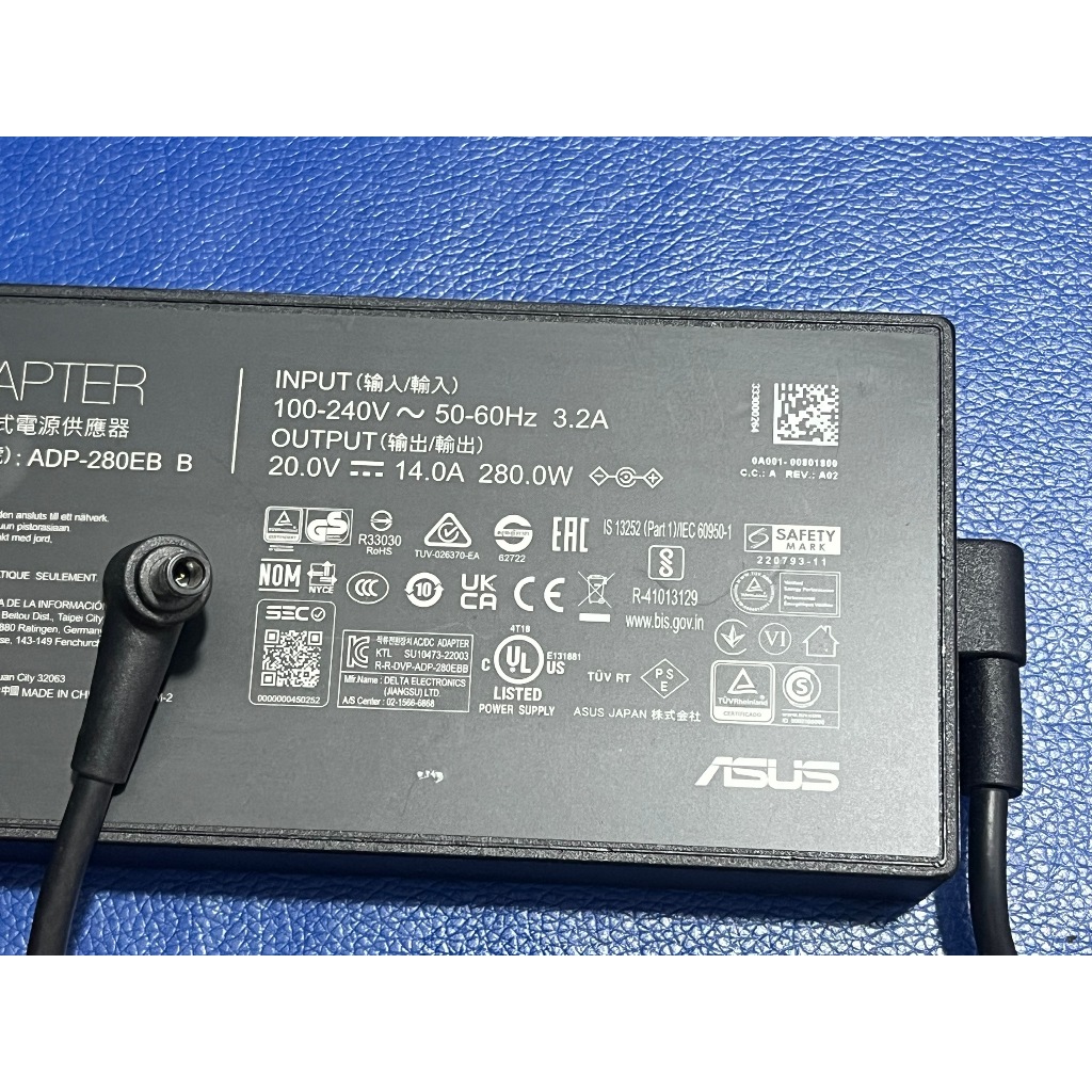 Bán sạc laptop asus gaming 280W ( 20v - 14a ) Chân kim , hàng cũ zin theo máy chính hãng