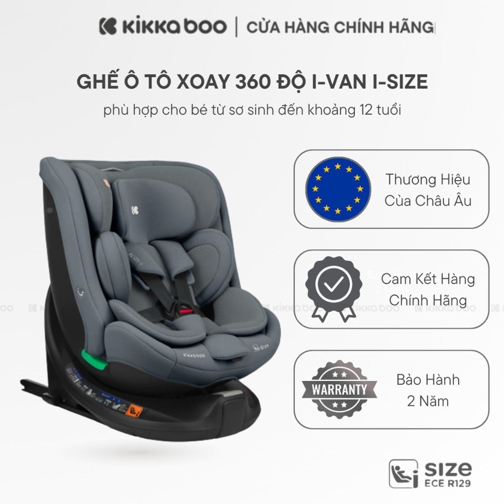Ghế Ngồi Ô Tô Xoay 360 độ I-VAN I-SIZE