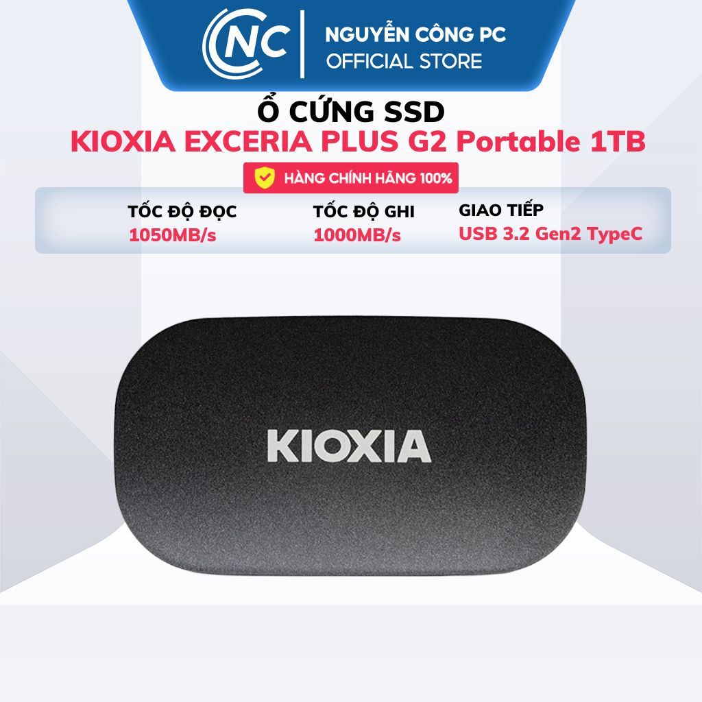 Ổ cứng di động SSD KIOXIA EXCERIA PLUS G2 Portable 1TB - BH 36 tháng