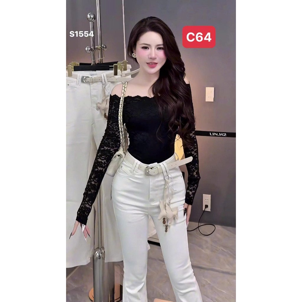 C64 - Áo Ren Trễ Vai