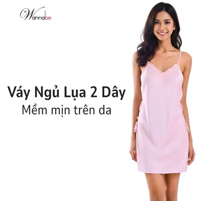 Váy ngủ lụa thiết kế sexy xẻ cao 2 hông thắt nơ WANNABE đầm ngủ nữ chuẩn khí chất nữ thần DNL03