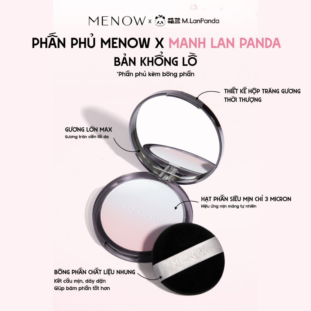 Phấn Phủ gấu trúc khổng lồ MENOW x MENGLAN PANDA Velvet Mist Complexi