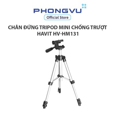 Chân đứng tripod mini chống trượt Havit HV-HM131 (Dùng cho webcam/camera/gimbal/ Bạc) -  Bảo hành 12 tháng