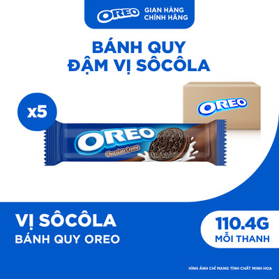 Combo 5 Bánh Quy Oreo Với Kem Vị Dâu/Vani/Sôcôla 110.4g
