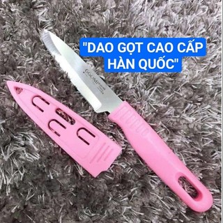 Dao gọt hoa quả có nắp ggomi hàn quốc gg351 lưỡi thép không gỉ, nhựa abs cao cấp