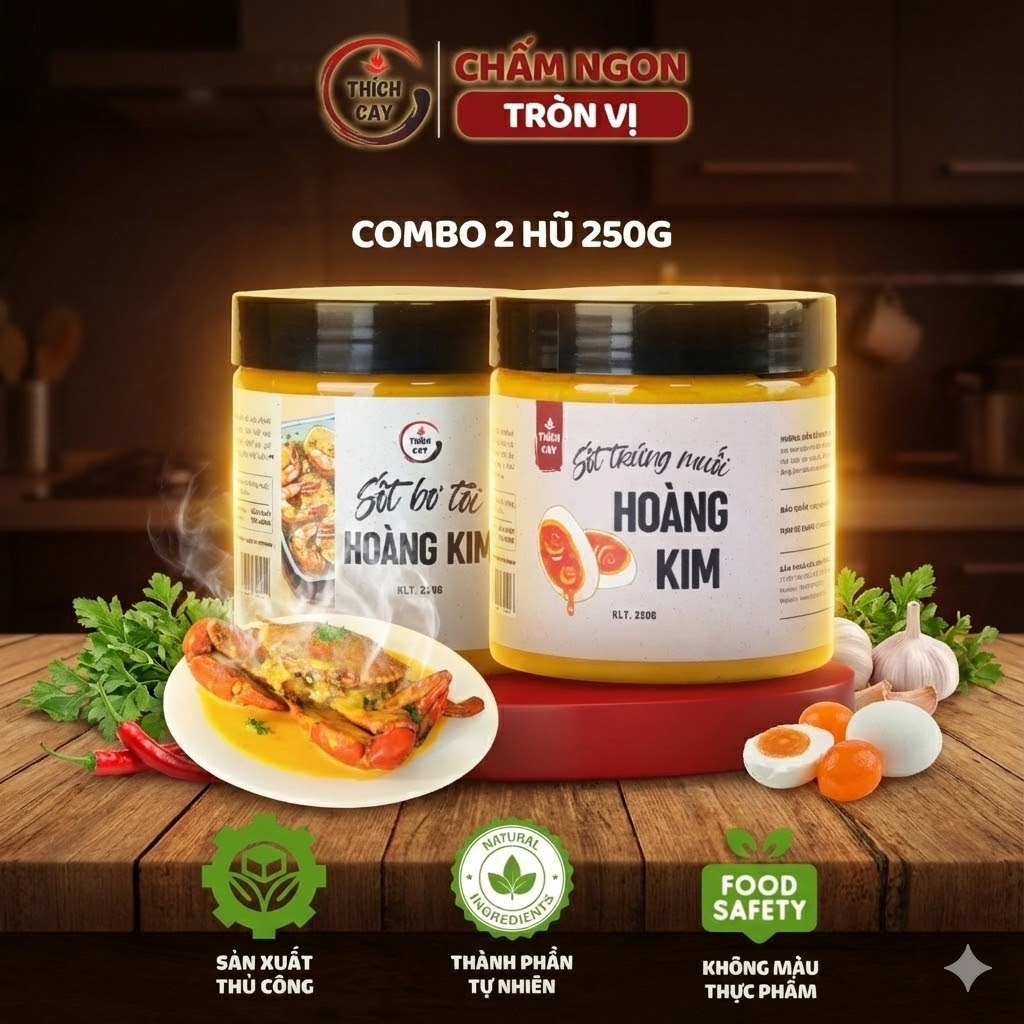 Combo Sốt Trứng Muối Hoàng Kim Bơ Tỏi 150g – Xào Ốc, Ngao Sào Bơ Tỏi, Óc Hương Bơ Tỏi, Cua Ghẹ