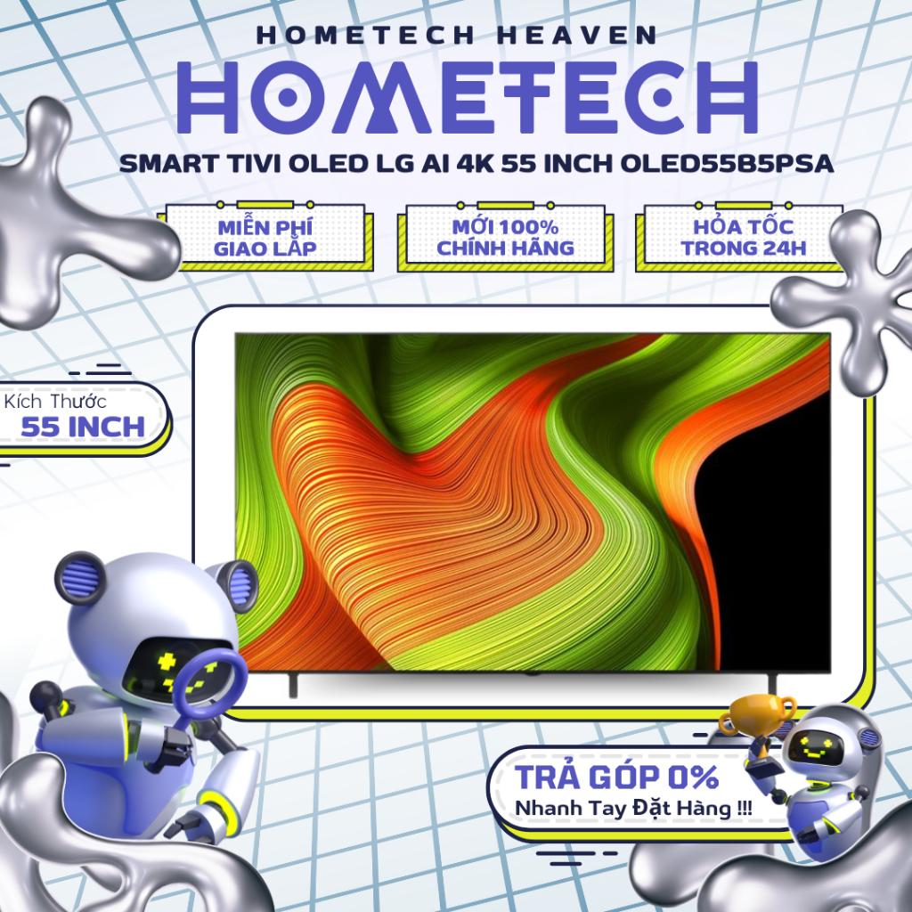 55B5PSA [GIAO LẮP MIỄN PHÍ] Smart Tivi OLED LG AI 4K 55 inch OLED55B5PSA - CHÍNH HÃNG