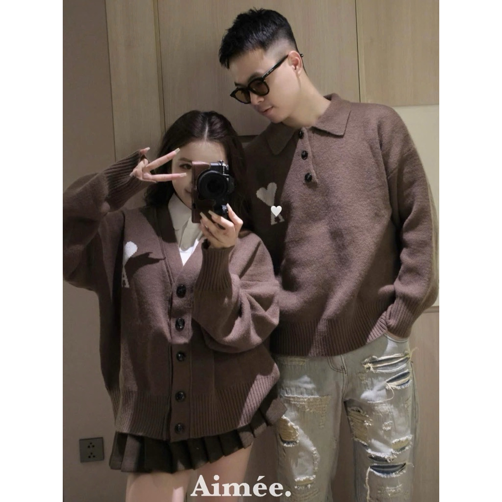 [Pre oder] 𝐑𝐨𝐲𝐞𝐞 𝐜𝐥𝐨𝐬𝐞𝐭 | ÁO LEN THÊU TIM AIMEE CHUẨN HÀNG QCCC L1