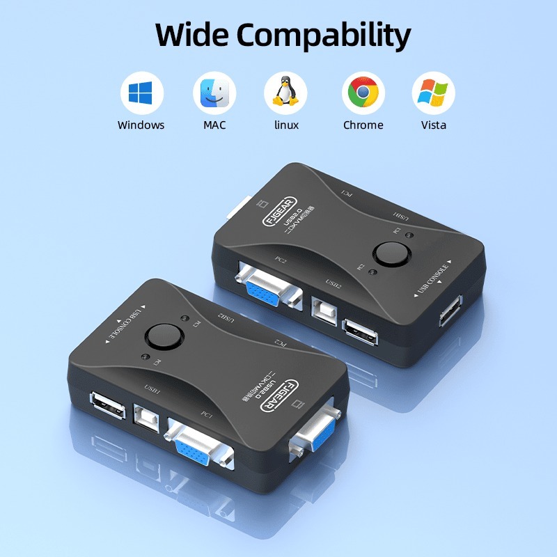 VGA KVM SWITCH USB 2 CỔNG KVM21UA