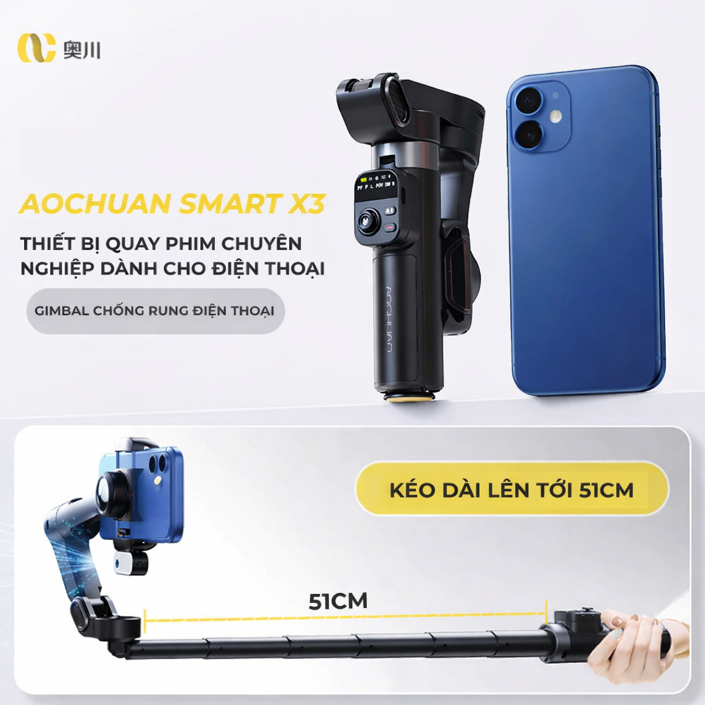 Gimbal SMART X3 cao cấp, Gimbal chống rung cho điện thoại hỗ trợ quay phim, chụp ảnh chuyên nghiệp | BigBuy360 - bigbuy360.vn