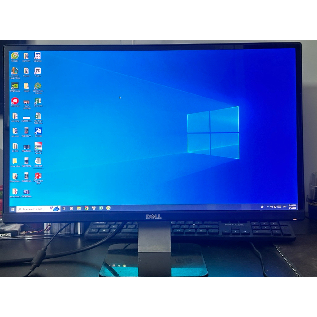 màn dell 22 inch led full viền mặt gương sáng đẹp
