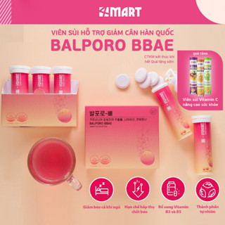 Viên sủi uống hỗ trợ giảm cân hiệu quả chính hãng Balporo BBae Hàn Quốc lọ 10 viên, hộp 3 lọ chuyển hóa chất béo cơ thể.