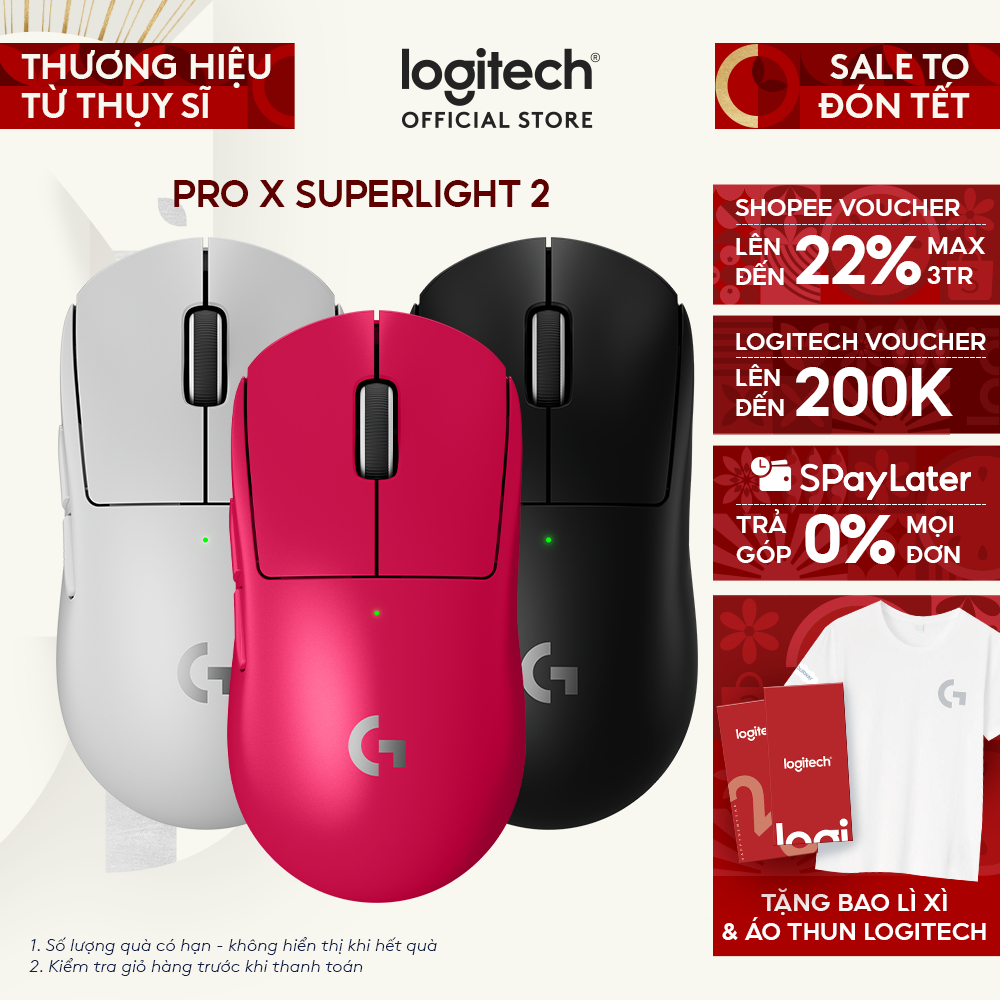 [Version 2] Chuột gaming Logitech G PRO X SUPERLIGHT 2 Lightspeed Switch LightForce