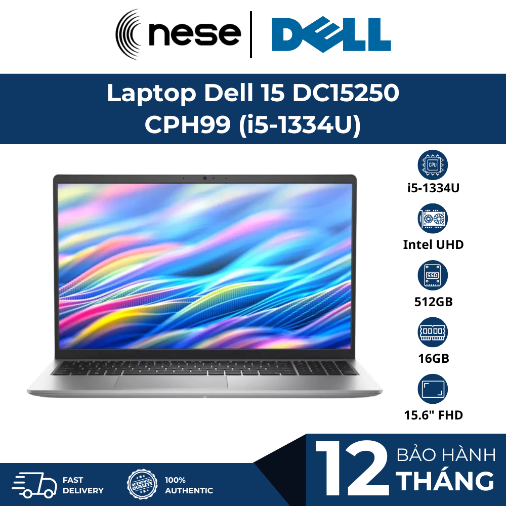 Laptop Dell 16 DC16250 - C7U161W11BLU (Core 7 150U, 16GB, 1TB, Full HD+, Cảm ứng, OfficeH24+365, Win