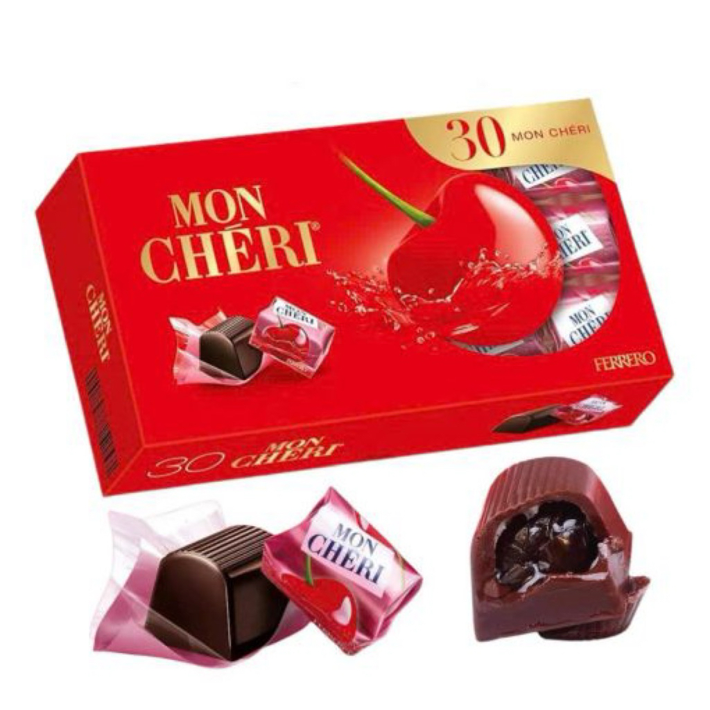 Socola nhân rượu Mon Cheri của Đức hộp 30 viên trong lương 315g mẫu mới