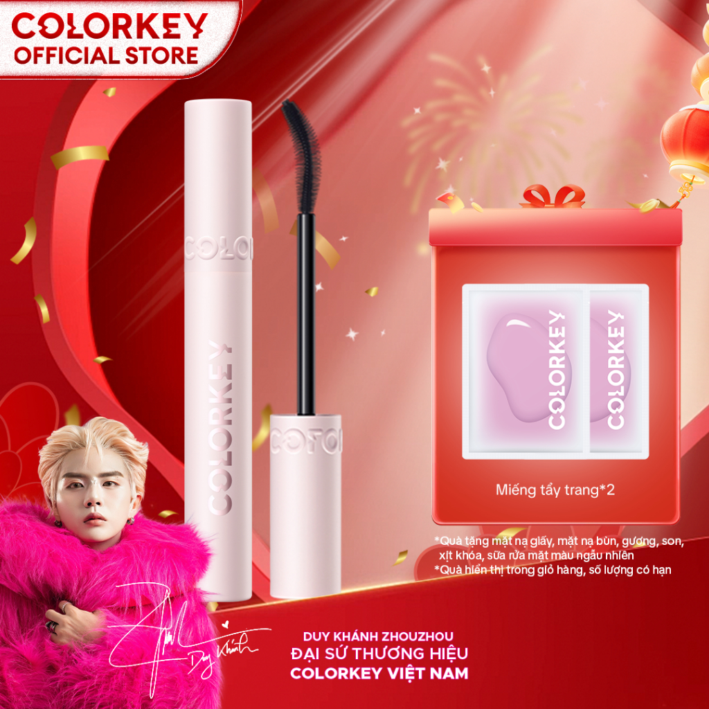 [LIVE] Mascara COLORKEY Hỗ Trợ Giúp Cong Và Dày Mi, Lâu Trôi, Chống Nước 6g