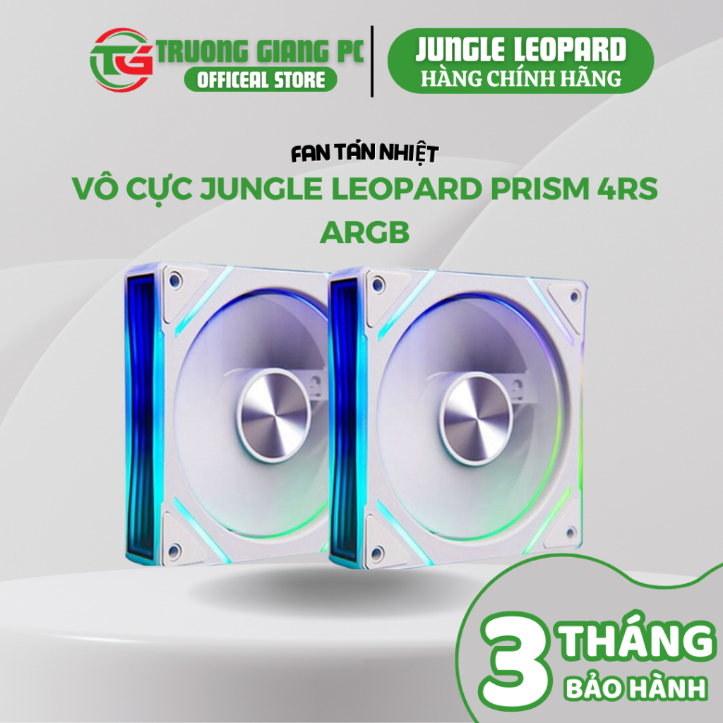 [NEW CHÍNH HÃNG] FAN TẢN NHIỆT VÔ CỰC JUNGLE LEOPARD PRISM 4RS ARGB 120MM MÀU TRẮNG BẢO HÀNH 3 THÁNG