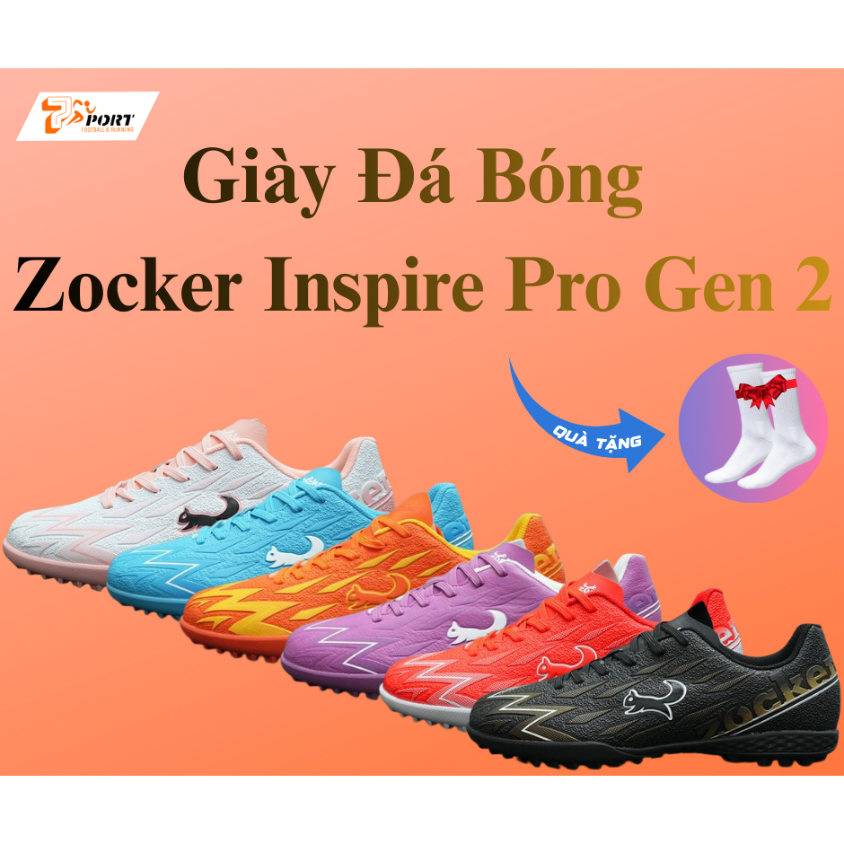 [Chính Hãng] Giày Đá Bóng Zocker Inspire Pro Gen 2 - kèm quà tặng vớ dệt kim - 7sport.vn